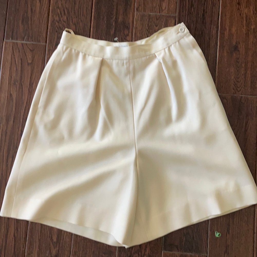 Chanel cream long shorts